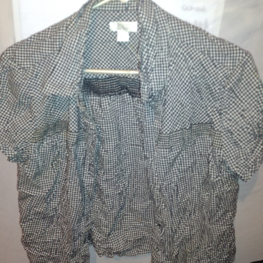 Men's Black and White Checkered Jacket